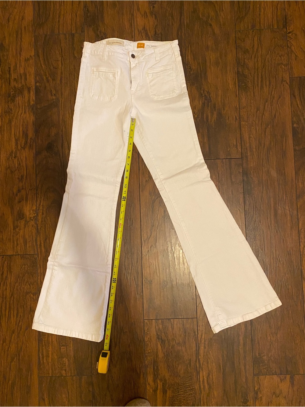Pilcro White Flare Wide Leg Jeans - Picture 4 of 8
